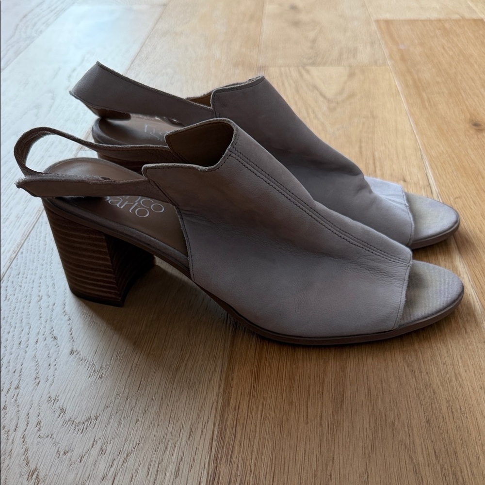Franco Sarto Beige Slingback Heels